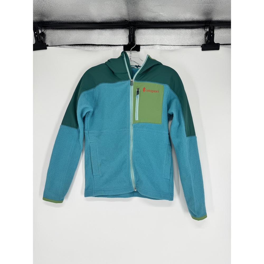 Cotopaxi Abrazo Fleece Jacket Womens Size XS Light Ocean Blue Hooded Full Zip Up